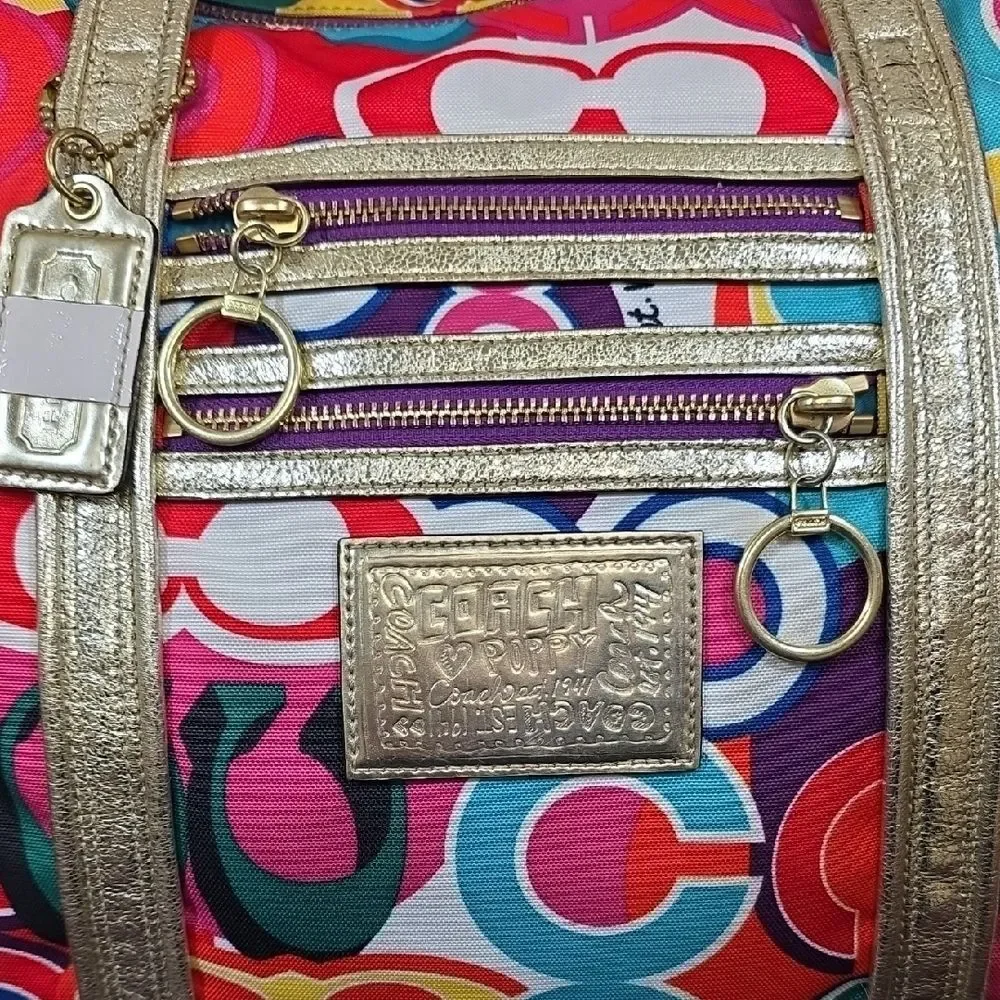 Coach Poppy Pop C Glam Tote and Wallet - Picture 3 of 16